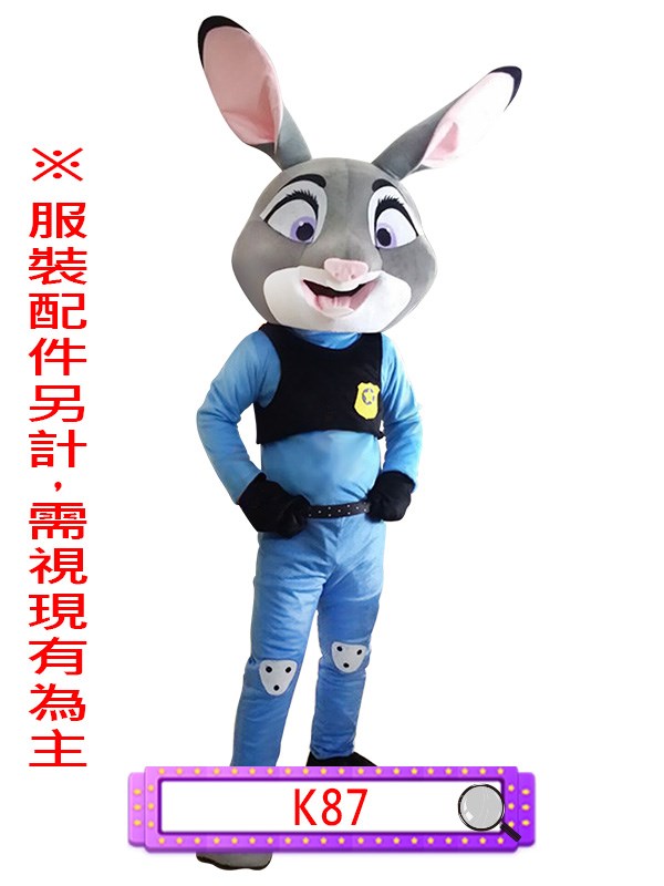 K87.動物方城市.兔子茱蒂.迪士尼.人偶.兔子