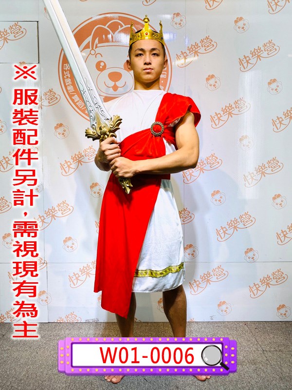 W01-0006 羅馬平民.羅馬.戰爭.中世紀.白色.白袍.桂冠.戰士.平民.雅典.紅色