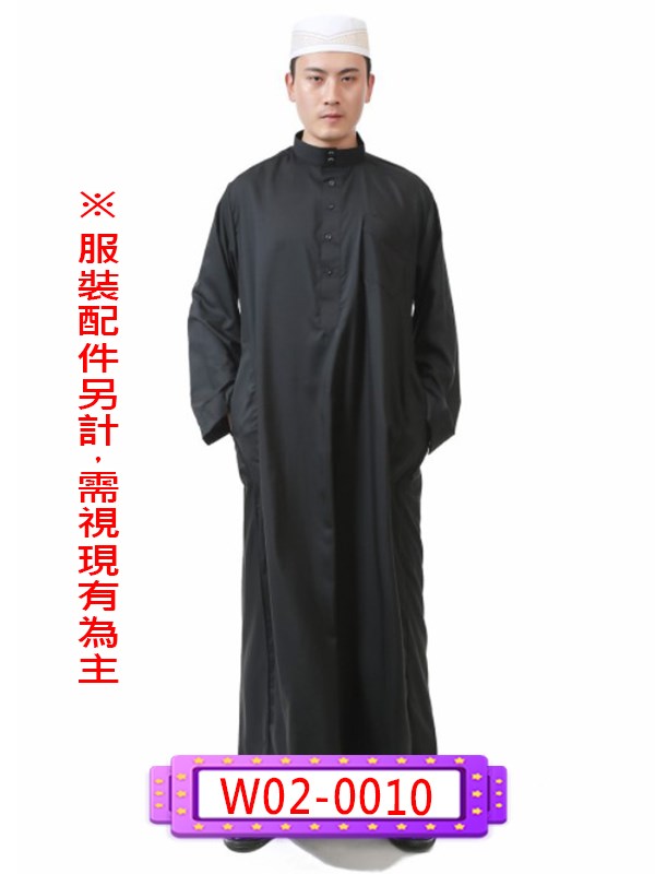 W02-0010-黑色阿拉伯服.阿拉伯.中東.杜拜.石油大亨.迪拜王子.黑色.回教