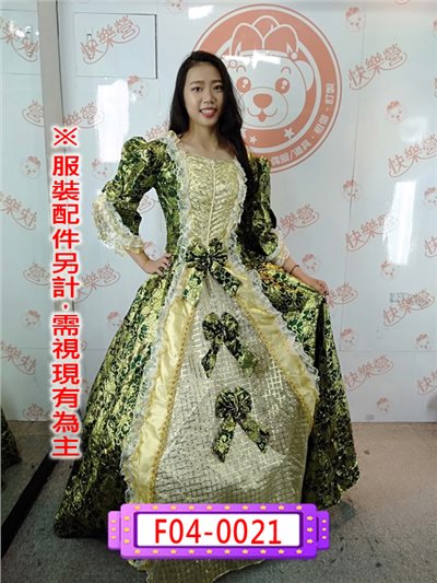 墨綠金蔥宮廷服